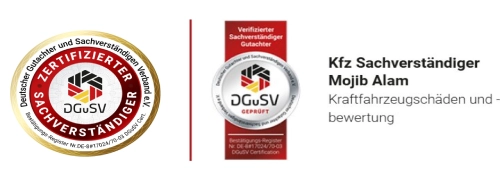 DGuSV-Siegel: Zertifizierter und verifizierter Kfz-Sachverständiger, Deutscher Gutachter und Sachverständigen Verband e.V.